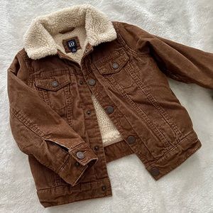 GAP Toddler Boys’ Corduroy & Sherpa Jacket 4T